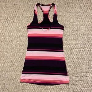 Lululemon Cool Racerback Pink & Purple Striped Tank Top